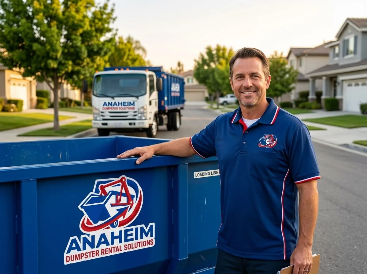 20 yard roll-off dumpster at a home in Placentia, CA